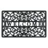 Best Pirce ✔️ RugSmith Black Scroll Welcome Molded Rubber Doormat 👏
