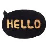Cheap ✔️ RugSmith Black & Natural Shaped Hello Doormat 🌟