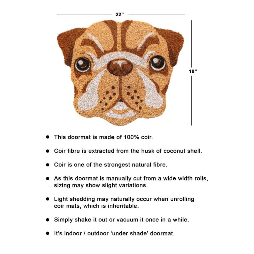 Flash Sale โจ RugSmith Shaped Pug Face Doormat ๐ - Image 3