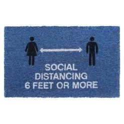 Budget 💯 RugSmith Blue Social Distancing Doormat 👏