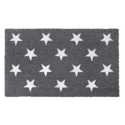 Cheapest 😀 RugSmith Gray Machine Tufted Stars Coir Doormat ✔️