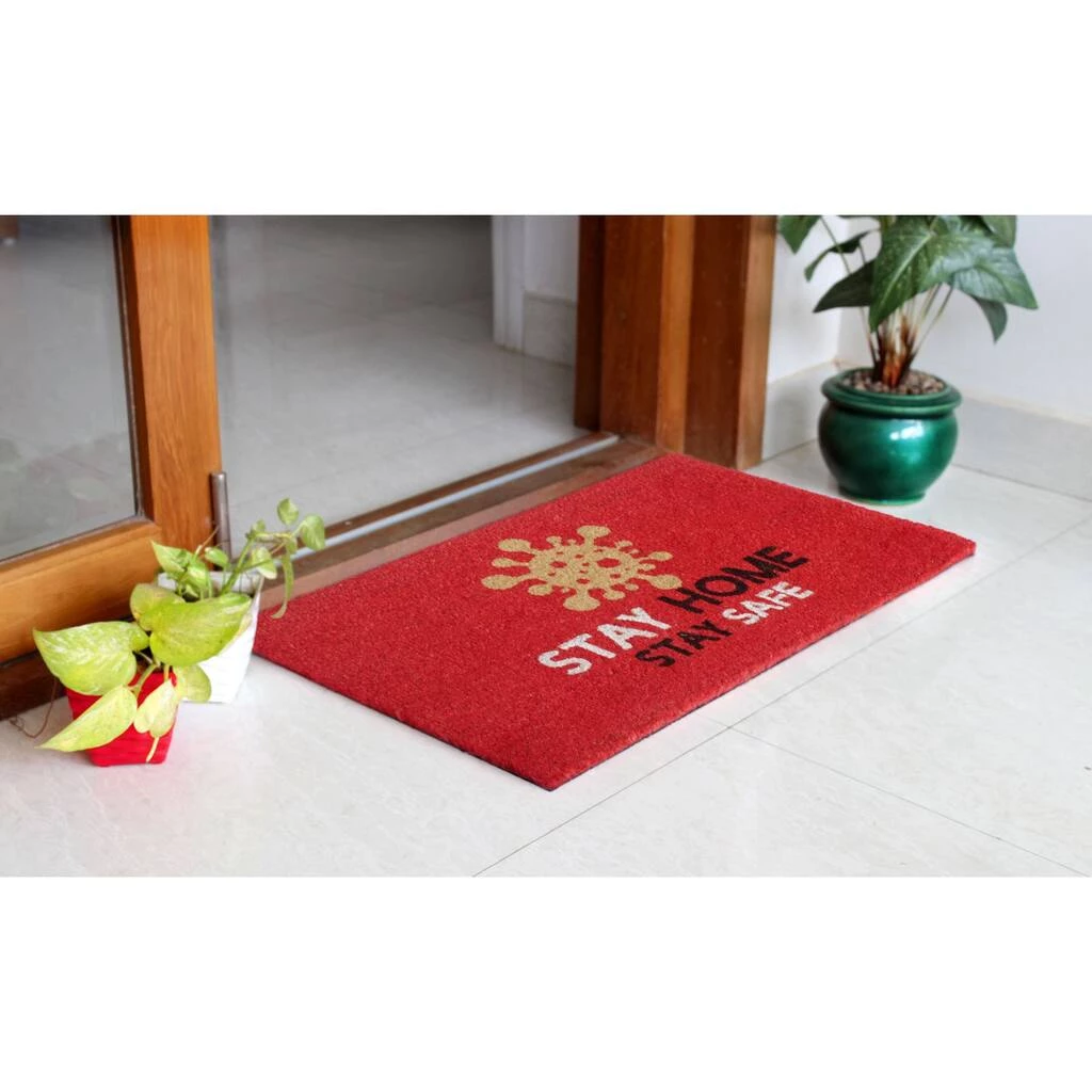 Outlet 😀 RugSmith Multi Machine Tufted Stay Home, Stay Safe III Doormat 🌟 - Image 2