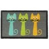Cheap ✔️ RugSmith Gray Machine Tufted Three Cats Coir Doormat ❤️
