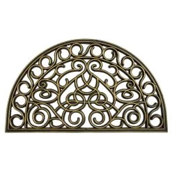 Best reviews of 🔥 RugSmith Black Molded Trellis Half-Round Rubber Doormat 🔔