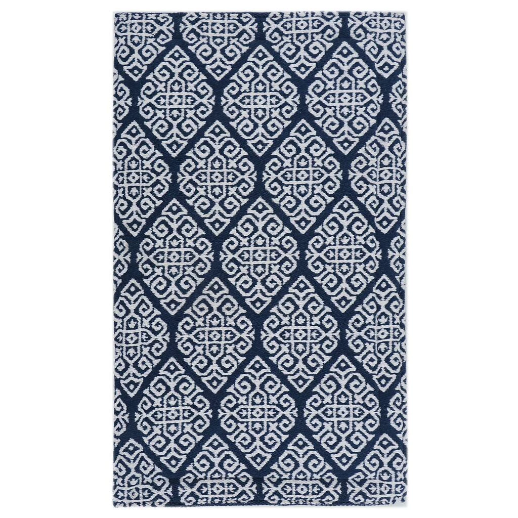 Coupon ✔️ RugSmith Navy Machine Woven Tuscano Anti-Fatigue Kitchen Mat, 20" x 36" ✨