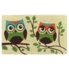 Best Sale ✨ RugSmith Bleach Machine Tufted Two Owls Coir Doormat 😀