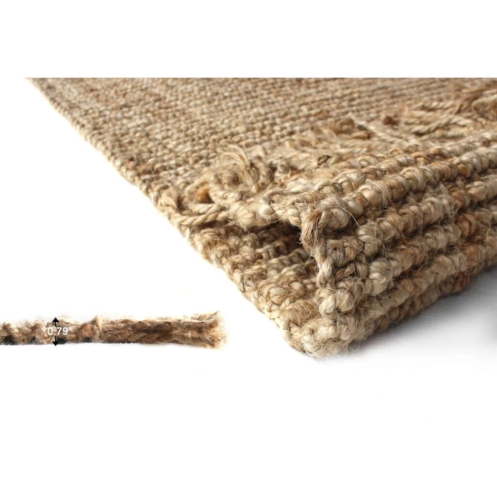 Brand new 𧨠RugSmith Natural Handloom Woven Urban Fringed Doormat, 5ft. x 7ft. β€οΈ - Image 4