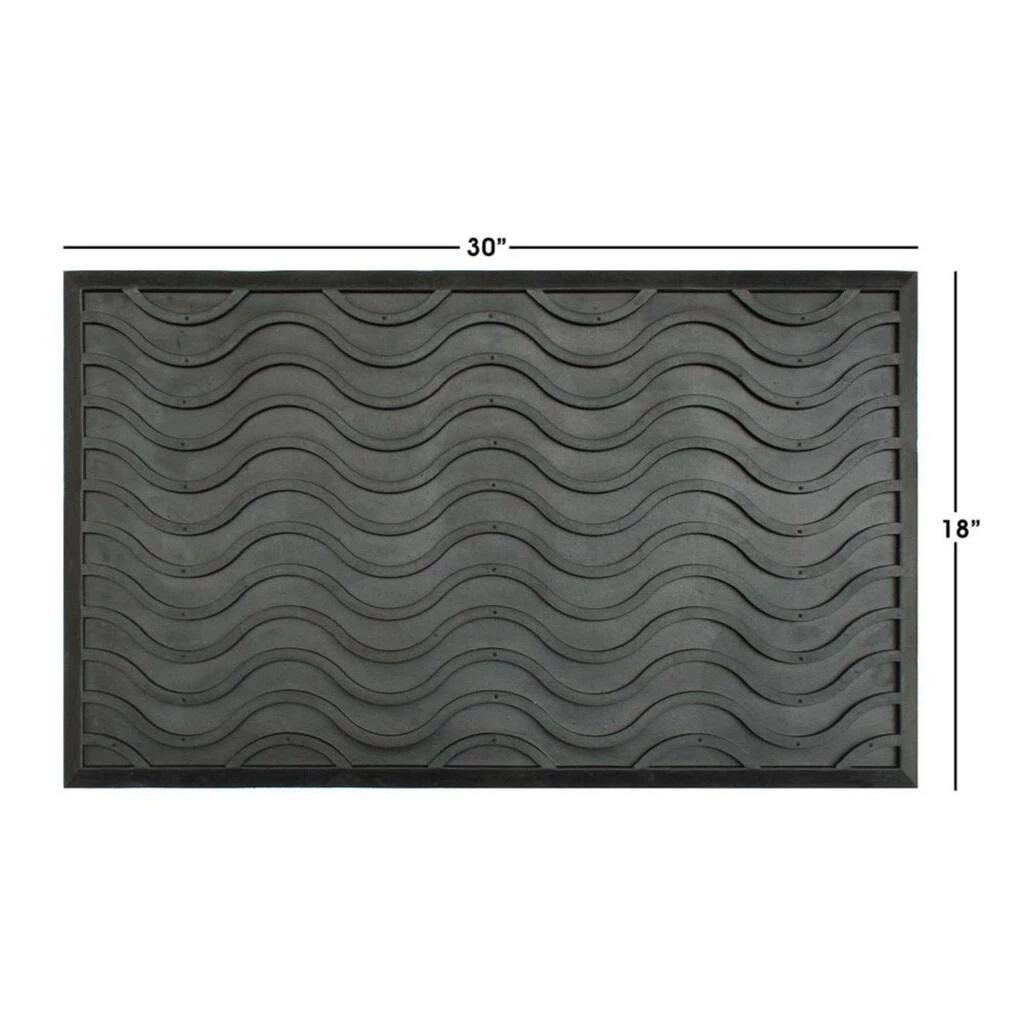 Top 10 ๐ RugSmith Black Moulded Waves Texture Rubber Doormat โค๏ธ - Image 3