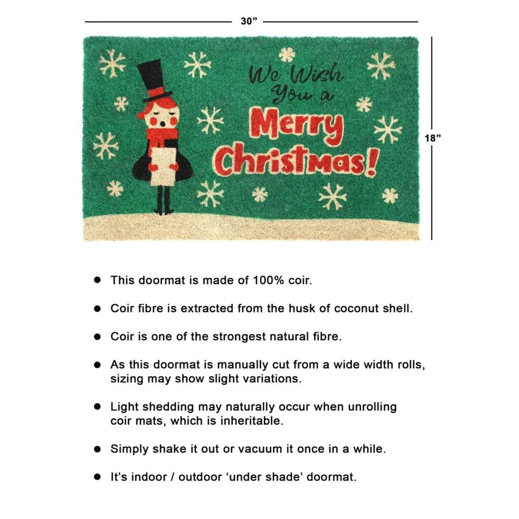 Best reviews of ๐ RugSmith Green Machine Tufted Holiday We Wish You A Merry Caroler Area Rug, 18'' x 30'' ๐ - Image 3