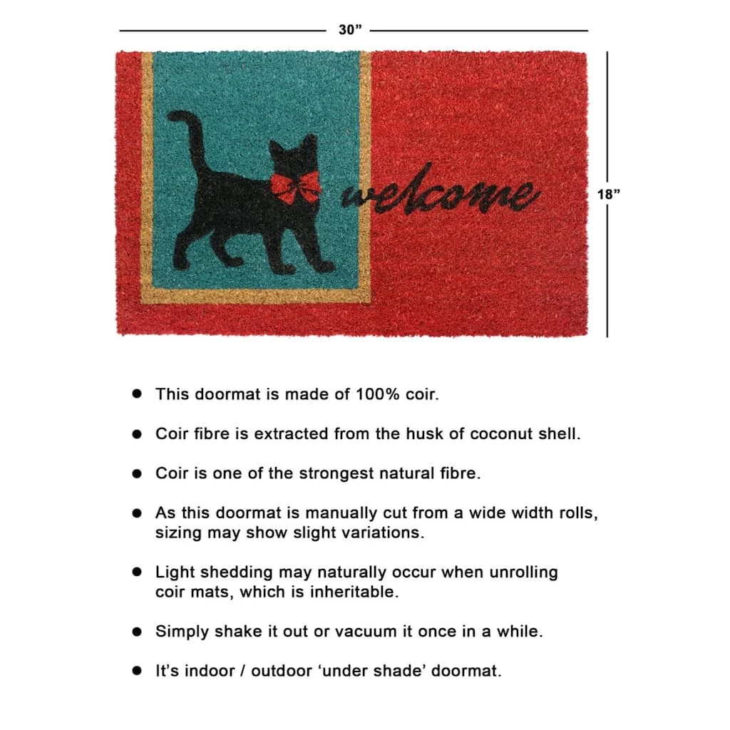 Coupon ๐ RugSmith Red Machine Tufted Welcome Cat Doormat ๐ฏ - Image 3