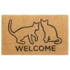 Coupon ✔️ RugSmith Brown Machine Tufted Welcome Cats Doormat 🎁