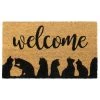 Deals 🛒 RugSmith Brown & Black Machine Tufted Welcome Cats Doormat 🥰