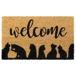 Deals 🛒 RugSmith Brown & Black Machine Tufted Welcome Cats Doormat 🥰