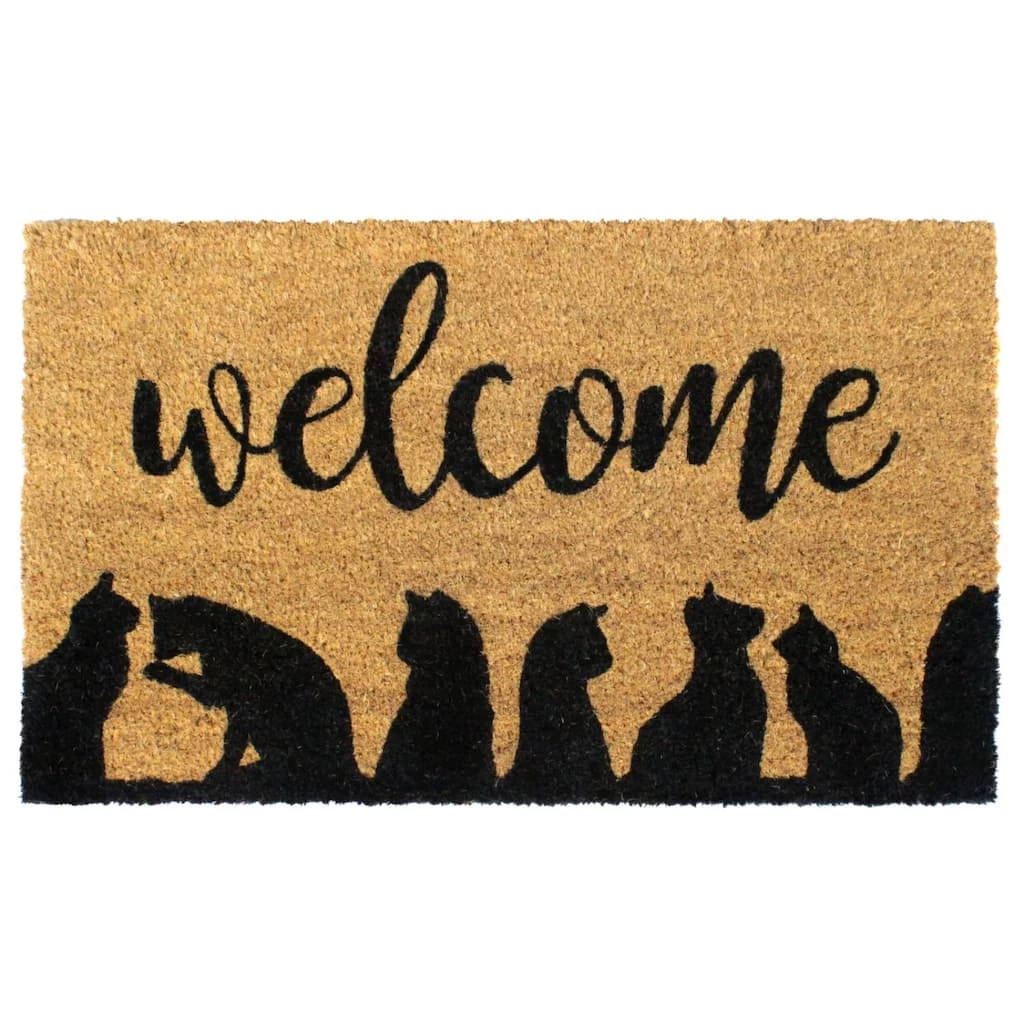 Deals ๐ RugSmith Brown & Black Machine Tufted Welcome Cats Doormat ๐ฅฐ