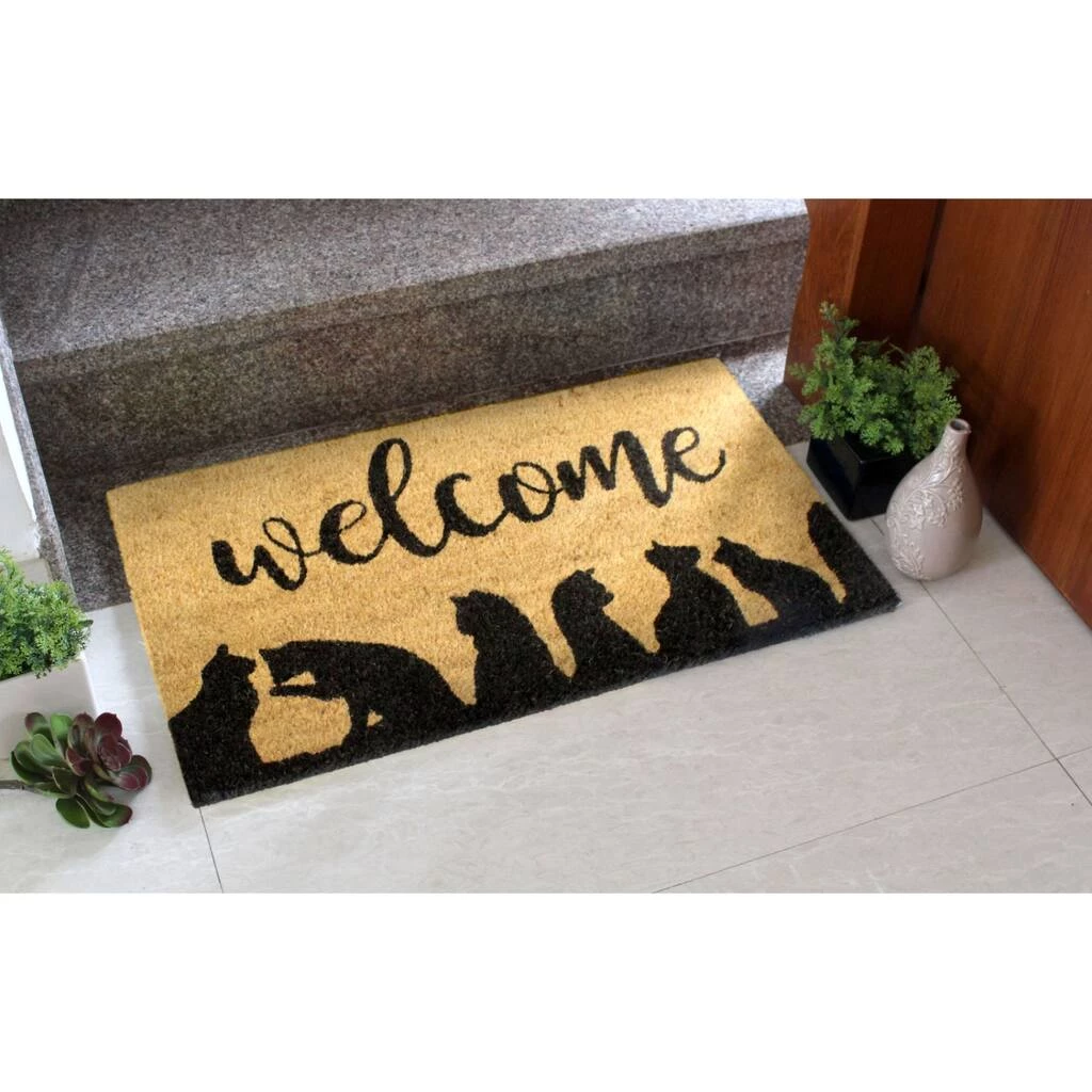 Deals ๐ RugSmith Brown & Black Machine Tufted Welcome Cats Doormat ๐ฅฐ - Image 2