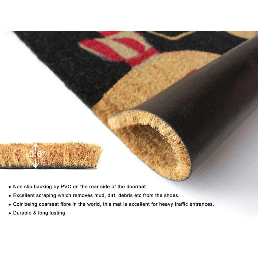 Best Sale โ RugSmith Red, Black & Brown Machine Tufted Welcome ๐ Dog Doormat ๐ - Image 4