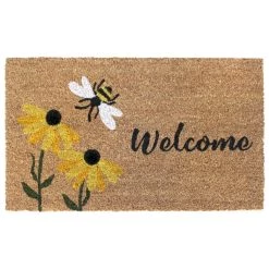 Coupon 💯 RugSmith Multi Machine Tufted Welcome Flowers & Bee Doormat 😍