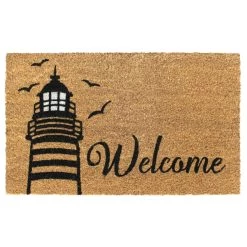 Budget 🔔 RugSmith Brown Machine Tufted Welcome Light House Doormat 💯