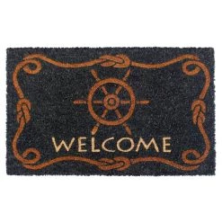 Brand new 🛒 RugSmith Blue Machine Tufted Welcome Marine Doormat 🤩