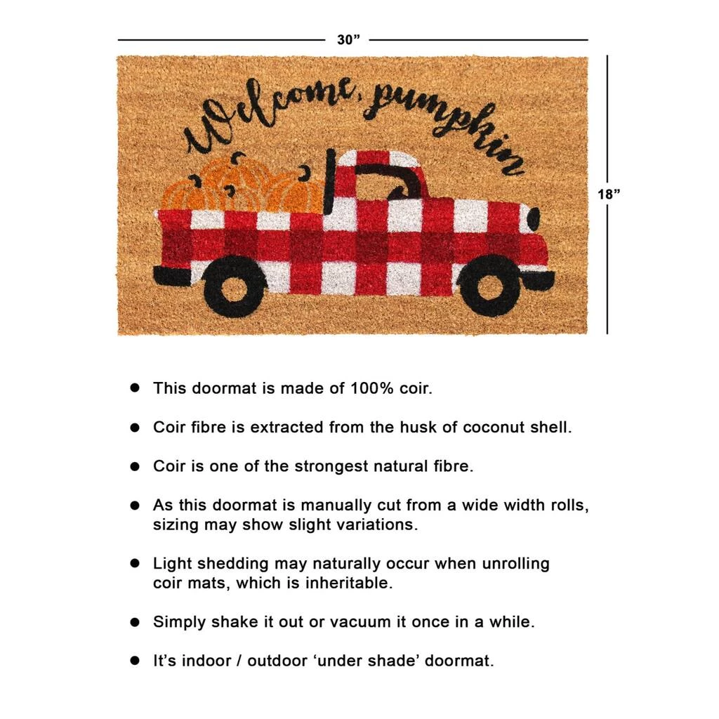 Cheap 🔔 RugSmith Multi Machine Tufted Welcome Pumpkin Doormat, 18'' x 30'' 🔔 - Image 3