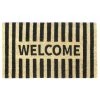 New 🧨 RugSmith Black Machine Tufted Welcome Stripe Doormat ✔️