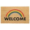 Outlet ⌛ RugSmith Multicolor Machine Tufted Welcome Rainbow Doormat ❤️