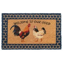 Promo ✔️ RugSmith Natural Machine Tufted Welcome To Our Coop Doormat 🛒