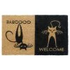 Discount ⌛ RugSmith Black Machine Tufted Welcome Good Bye Cats Doormat ⌛