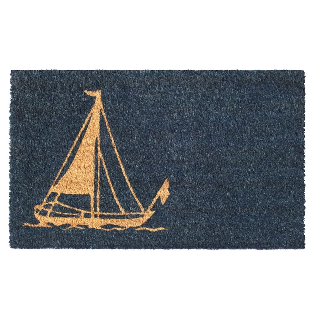 Best reviews of โจ RugSmith Navy Blue Machine Tufted Yatch Doormat ๐