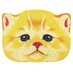 Cheapest ⭐ RugSmith Multicolor Machine Tufted Yellow Cat Face Doormat 🛒