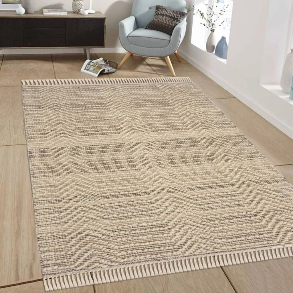 Hot Sale ๐ RugSmith Beige Hand-Woven Yucca Area Rug, 4ft. x 6ft. ๐ - Image 3