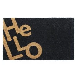 Flash Sale 🧨 RugSmith Black Machine Tufted Zigzag Hello Doormat 🎉