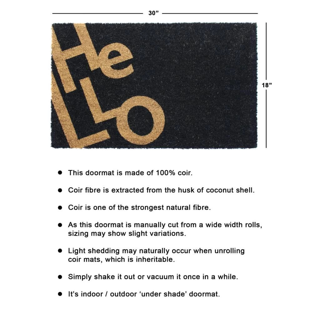 Flash Sale ๐งจ RugSmith Black Machine Tufted Zigzag Hello Doormat ๐ - Image 3